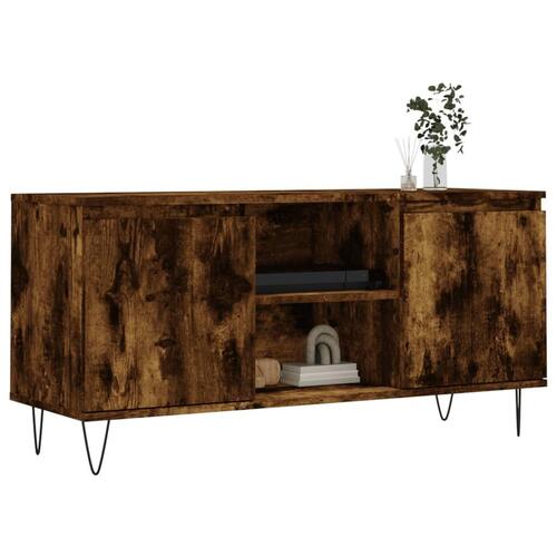 Tv-bord 104x35x50 cm konstrueret træ røget egetræsfarve