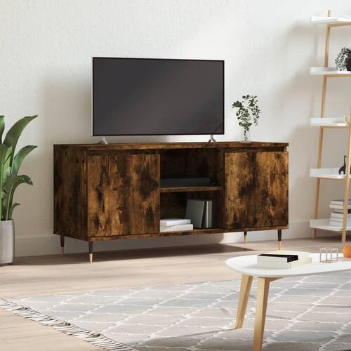 Tv-bord 104x35x50 cm konstrueret træ røget egetræsfarve