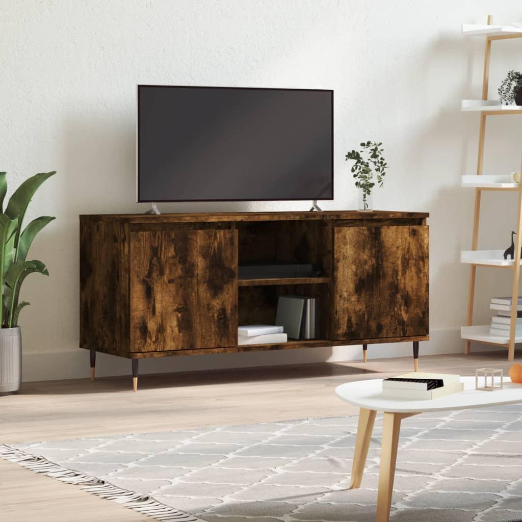 Tv-bord 104x35x50 cm konstrueret træ røget egetræsfarve