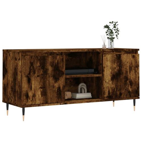 Tv-bord 104x35x50 cm konstrueret træ røget egetræsfarve