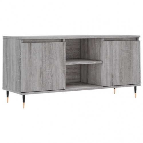 Tv-bord 104×35×50 cm i konstrueret træ - grå sonoma-eg
