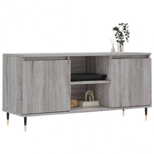 Tv-bord 104×35×50 cm i konstrueret træ - grå sonoma-eg