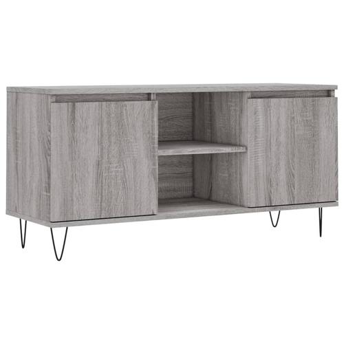Tv-bord 104x35x50 cm konstrueret træ grå sonoma-eg