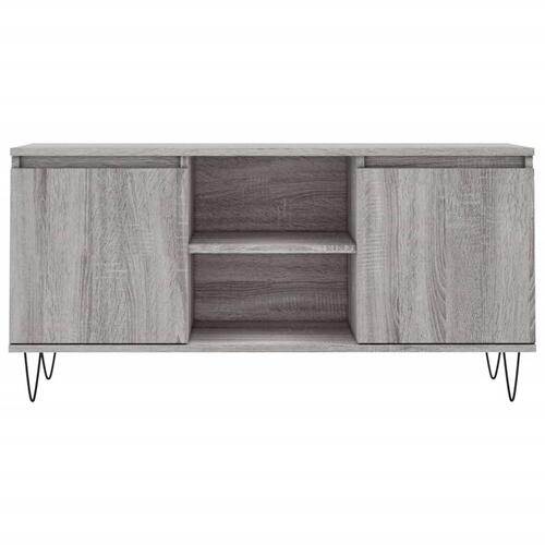 Tv-bord 104x35x50 cm konstrueret træ grå sonoma-eg