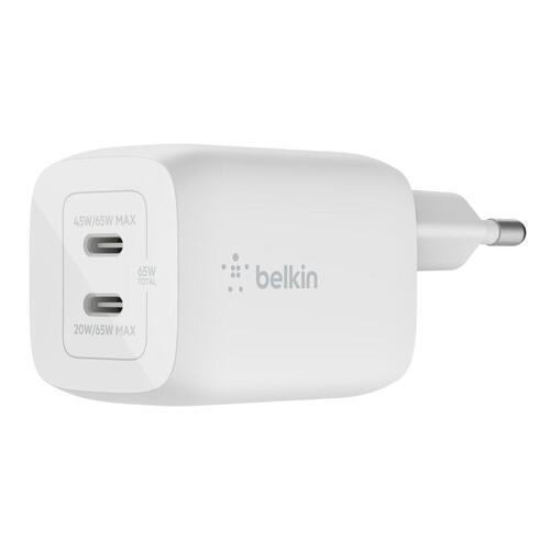 Vægoplader Belkin WCH013VFWH Hvid 65 W