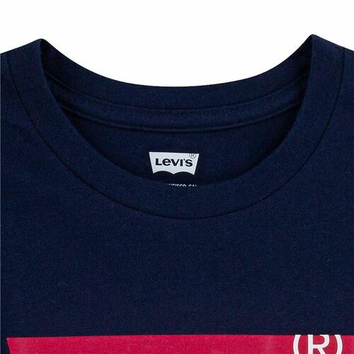 Børne Kortærmet T-shirt Levi's Batwing Mørkeblå 12 år