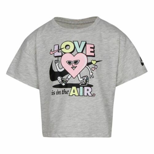 Børne Kortærmet T-shirt Nike Knit Grå 6-7 år