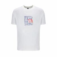 Kortærmet T-shirt Russell Athletic Emt E36201 Hvid Mænd L