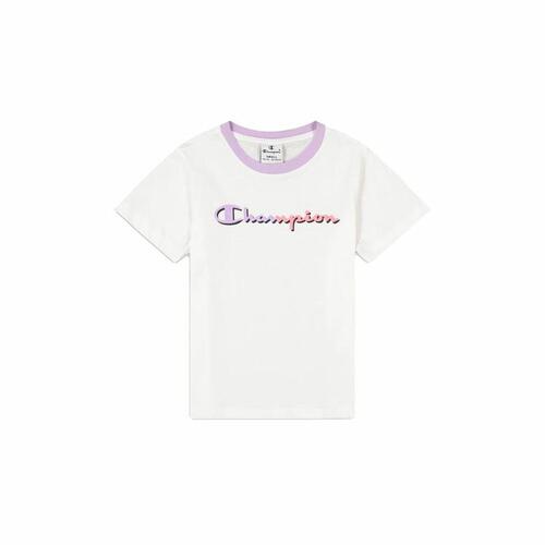 Børne Kortærmet T-shirt Champion Crewneck Hvid 7-8 år