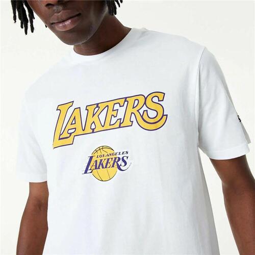 Basketballstrøje New Era NBA LA Lakers Hvid XL