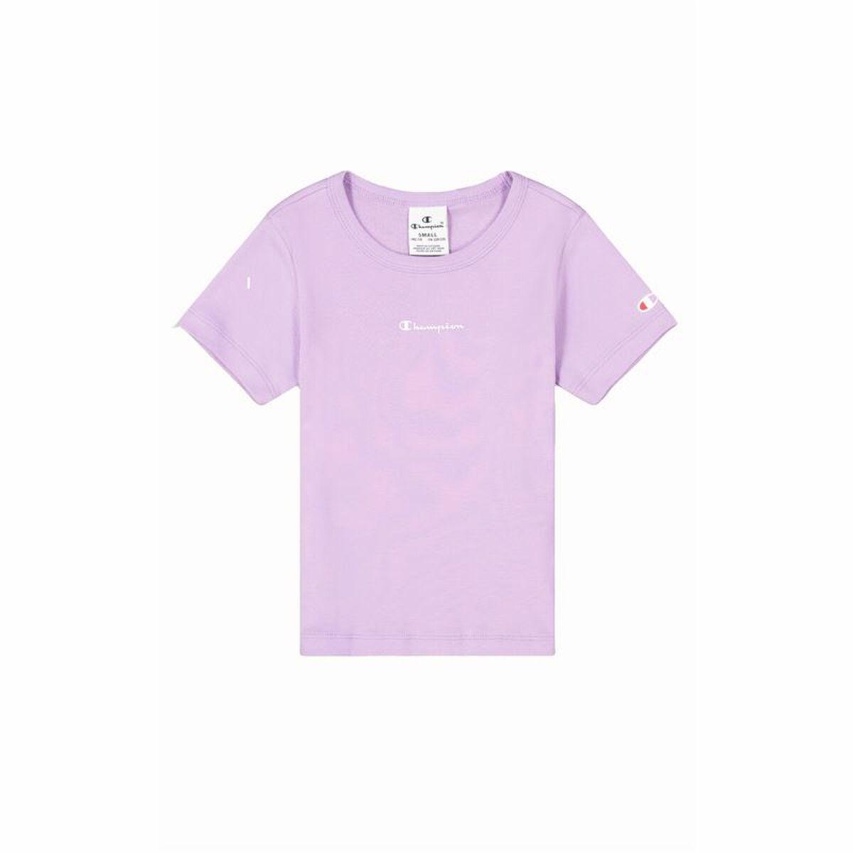 Børne Kortærmet T-shirt Champion Crewneck Lavendel 7-8 år