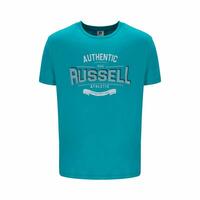 Kortærmet T-shirt til Mænd Russell Athletic Amt A30081 Akvamarin M
