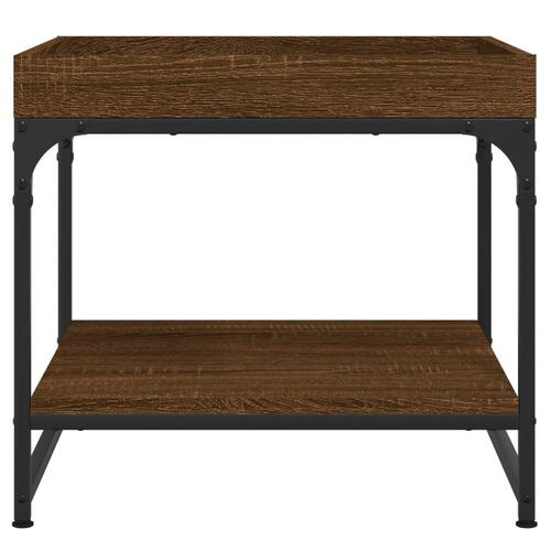 Sofabord 49,5x49,5x45 cm konstrueret træ brun egetræsfarve
