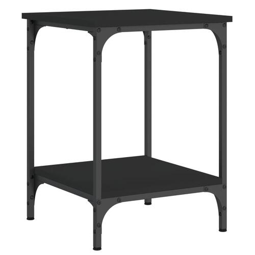 Sofabord 40x40x55 cm konstrueret træ sort