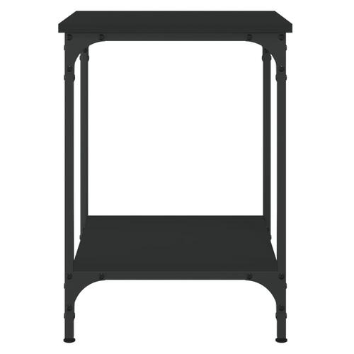 Sofabord 40x40x55 cm konstrueret træ sort