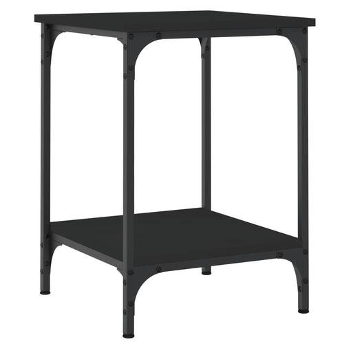 Sofabord 40x40x55 cm konstrueret træ sort