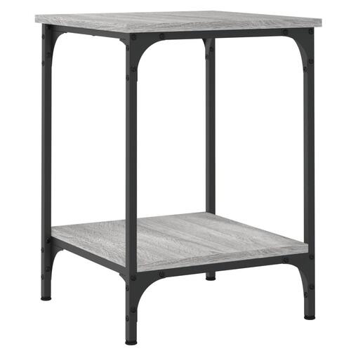 Sofabord 40x40x55 cm konstrueret træ grå sonoma-eg