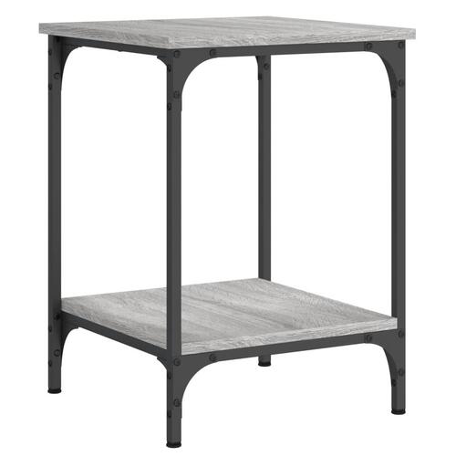 Sofabord 40x40x55 cm konstrueret træ grå sonoma-eg