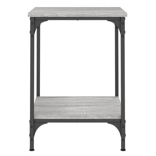 Sofabord 40x40x55 cm konstrueret træ grå sonoma-eg