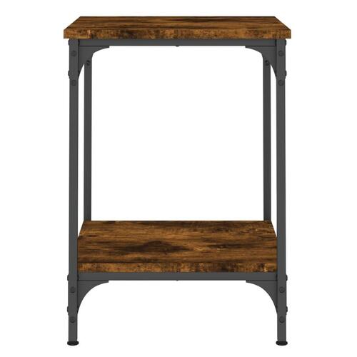 Sofabord 40x40x55 cm konstrueret træ røget egetræsfarve