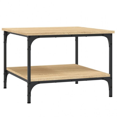 Sofabord 55x55x40 cm konstrueret træ sonoma-eg