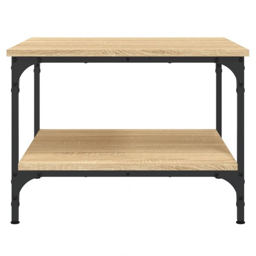 Sofabord 55x55x40 cm konstrueret træ sonoma-eg