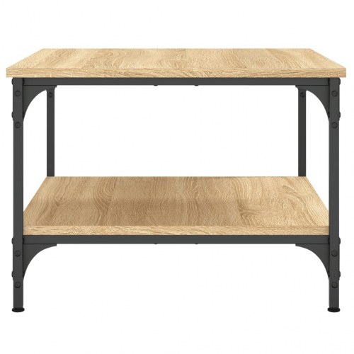 Sofabord 55x55x40 cm konstrueret træ sonoma-eg