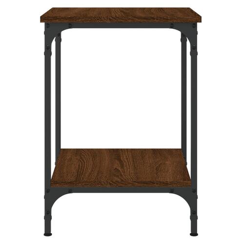 Sofabord 40x40x55 cm konstrueret træ brun egetræsfarve