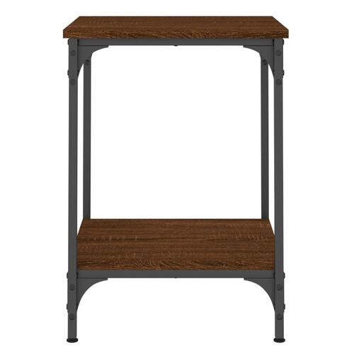 Sofabord 40x40x55 cm konstrueret træ brun egetræsfarve