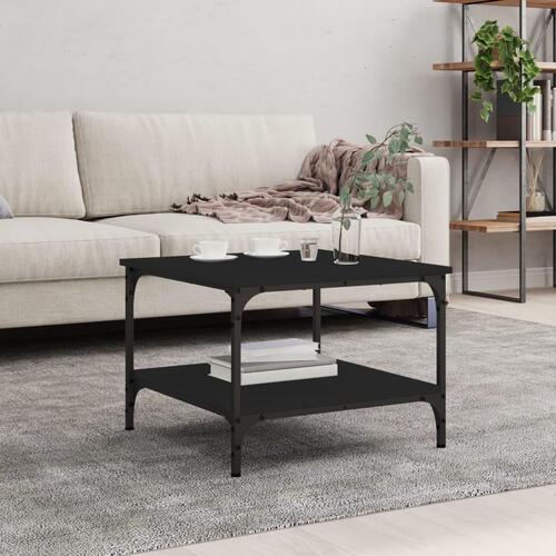 Sofabord 55x55x40 cm konstrueret træ sort