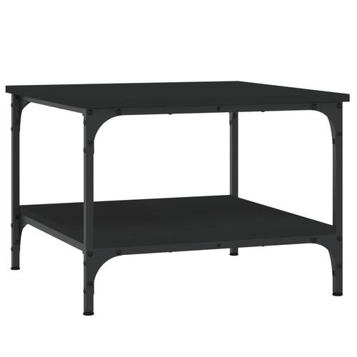 Sofabord 55x55x40 cm konstrueret træ sort