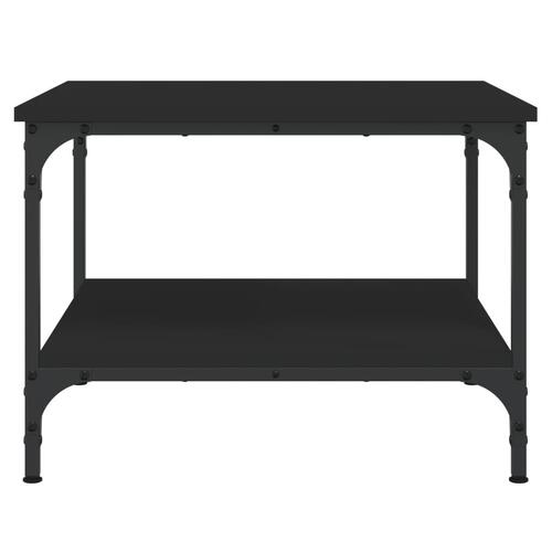 Sofabord 55x55x40 cm konstrueret træ sort