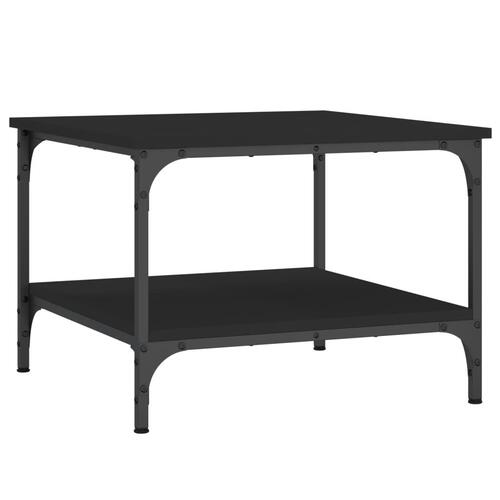 Sofabord 55x55x40 cm konstrueret træ sort