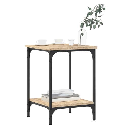 Sofabord 40x40x55 cm konstrueret træ sonoma-eg