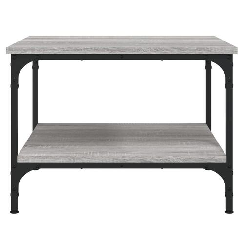 Sofabord 55x55x40 cm konstrueret træ grå sonoma-eg