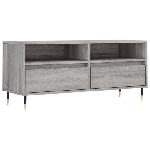 Tv-bord 100x34,5x44,5 cm konstrueret træ grå sonoma-eg