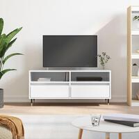 Tv-bord 100x34,5x44,5 cm konstrueret træ hvid højglans