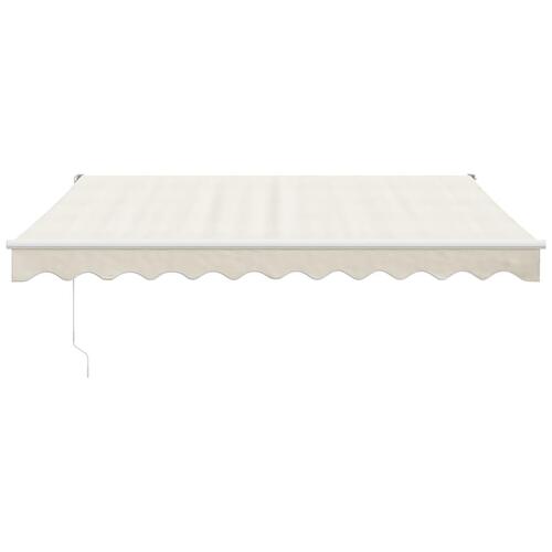 Foldemarkise manuel betjening 3,5x2,5 m stof aluminium creme