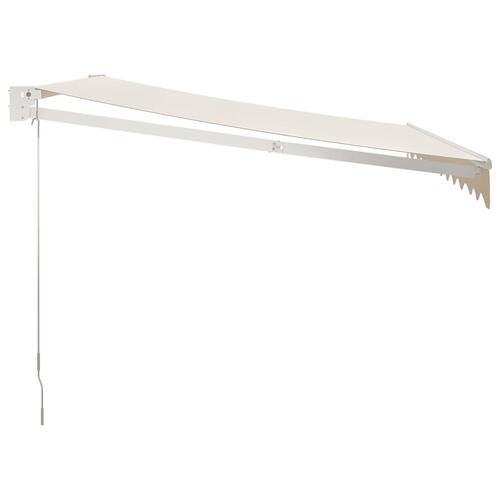 Foldemarkise manuel betjening 3,5x2,5 m stof aluminium creme