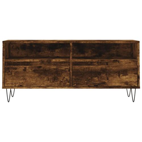 Tv-bord 100x34,5x44,5 cm konstrueret træ røget egetræsfarve