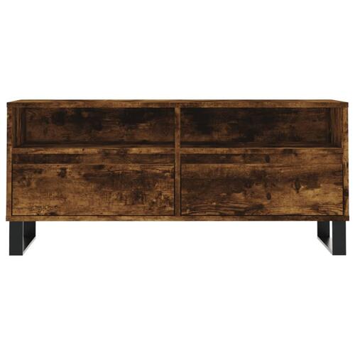 Tv-bord 100x34,5x44,5 cm konstrueret træ røget egetræsfarve