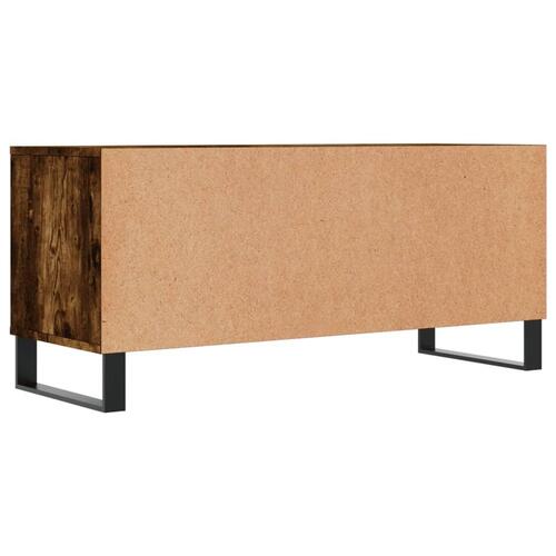 Tv-bord 100x34,5x44,5 cm konstrueret træ røget egetræsfarve