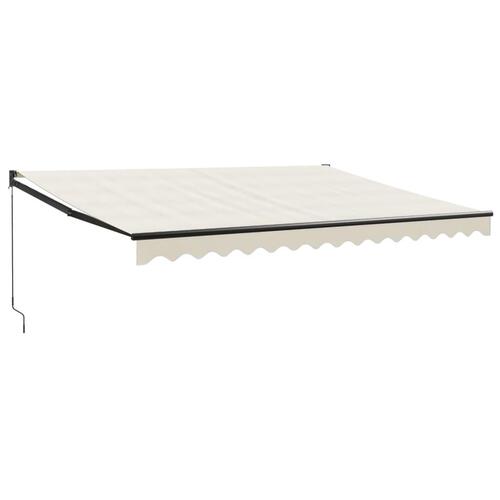 Foldemarkise manuel betjening 4x3 m stof aluminium creme
