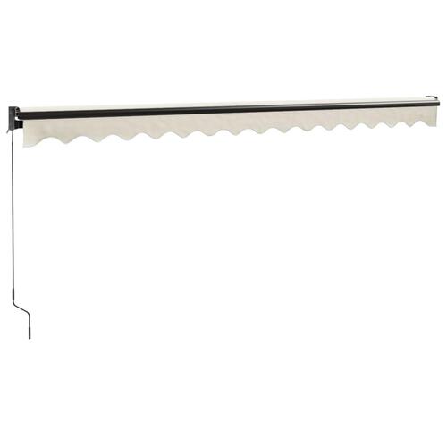 Foldemarkise manuel betjening 4x3 m stof aluminium creme