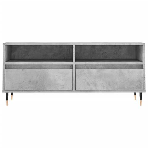 Tv-bord 100x34,5x44,5 cm konstrueret træ betongrå