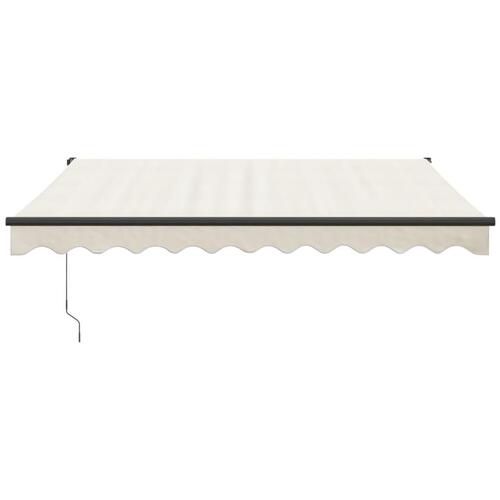 Foldemarkise manuel betjening 3,5x2,5 m stof aluminium creme