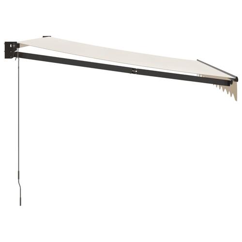 Foldemarkise manuel betjening 3,5x2,5 m stof aluminium creme