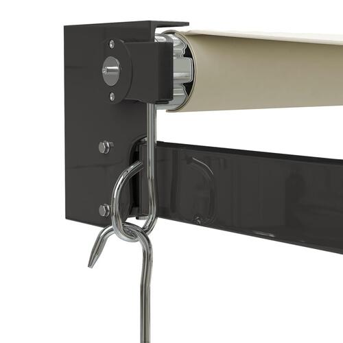 Foldemarkise manuel betjening 3,5x2,5 m stof aluminium creme