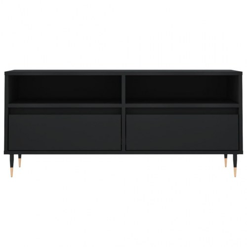 Tv-bord 100x34,5x44,5 cm konstrueret træ sort