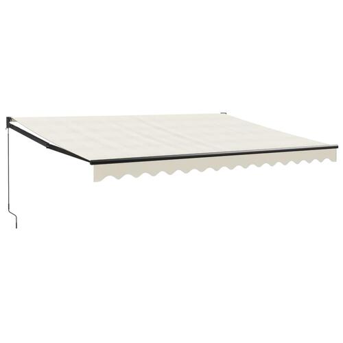 Foldemarkise manuel betjening 4,5x3 m stof aluminium creme